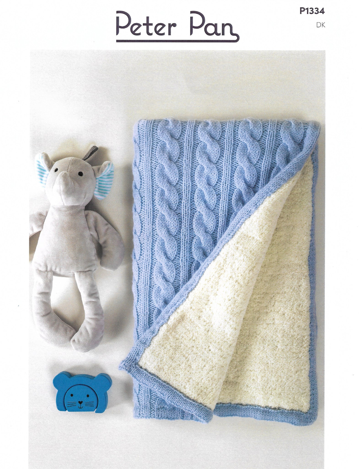 P1334 Peter Pan Knitting Pattern Original Paper Leaflet DK Blankets