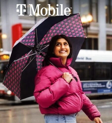 T Mobile Tuesdays Black Pink Umbrella NEW Limited Edition 2023