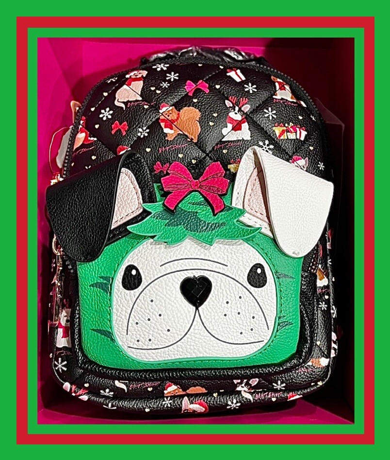 BETSEY JOHNSON “FRENCHIE” WHITE SKULL KITSCH MINI BACKPACK Betsey Johnson Day of The Dead Dia De Los Muertos Frenchie  main image 3