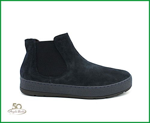 Valleverde - stivaletti uomo in camoscio 40 blu la scarpa shop - Stileo.it