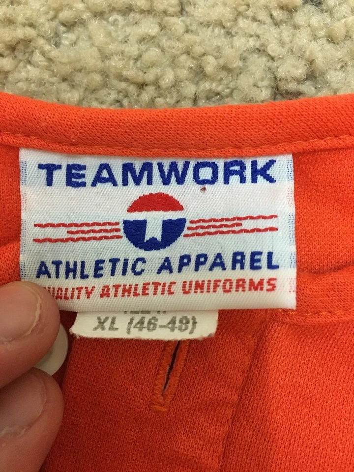 Camisa Jersey Naranja Vintage Astros Trabajo en Equipo Ropa Atlética Hecha en EE. UU. XL Foto 3 de 4