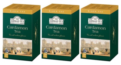 Pack of 3 - Ahmad Cardamom Black Tea 20ct - 60 tea bags total