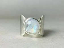 Rainbow Moonstone Ring,925 Sterling Silver Ring,Band Ring,Gift,All Sizes 3 to 14