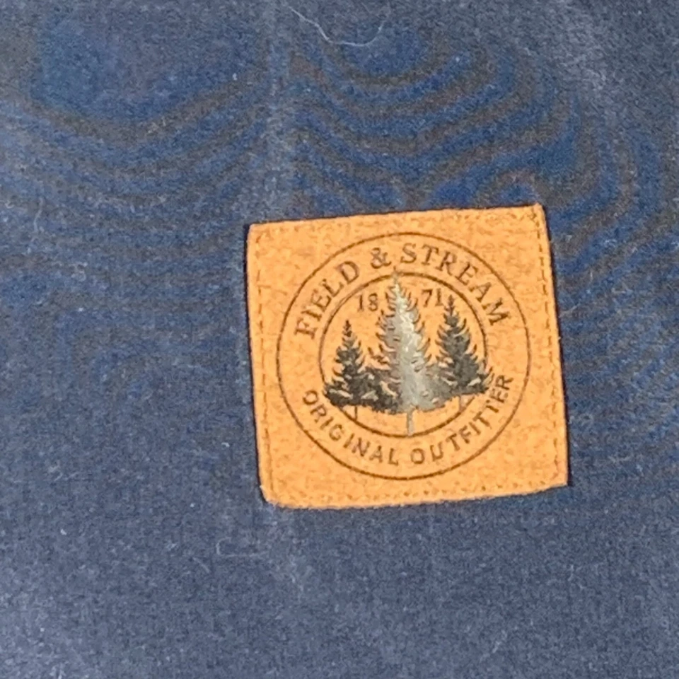 Fieldstream 男式中号蓝色轻便 Puffer 全拉链口袋户外 — 第 3/4 张图片