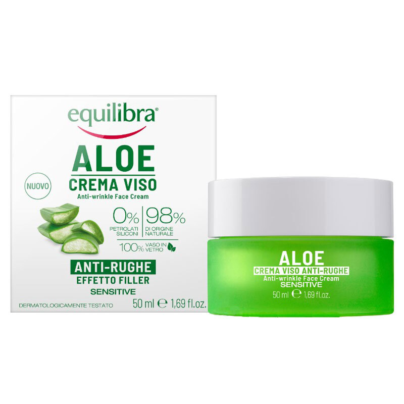 EQUILIBRA ALOE CREMA VISO anti-rughe effetto filler SENSITIVE pelli mature 50ml