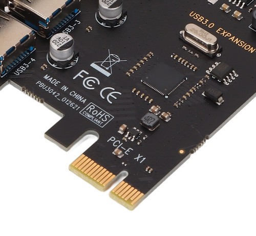 PCI E to USB3.0 Expansion Card 4 Ports 5Gbps High Speed Supply Free Transmission - Photo 3/8