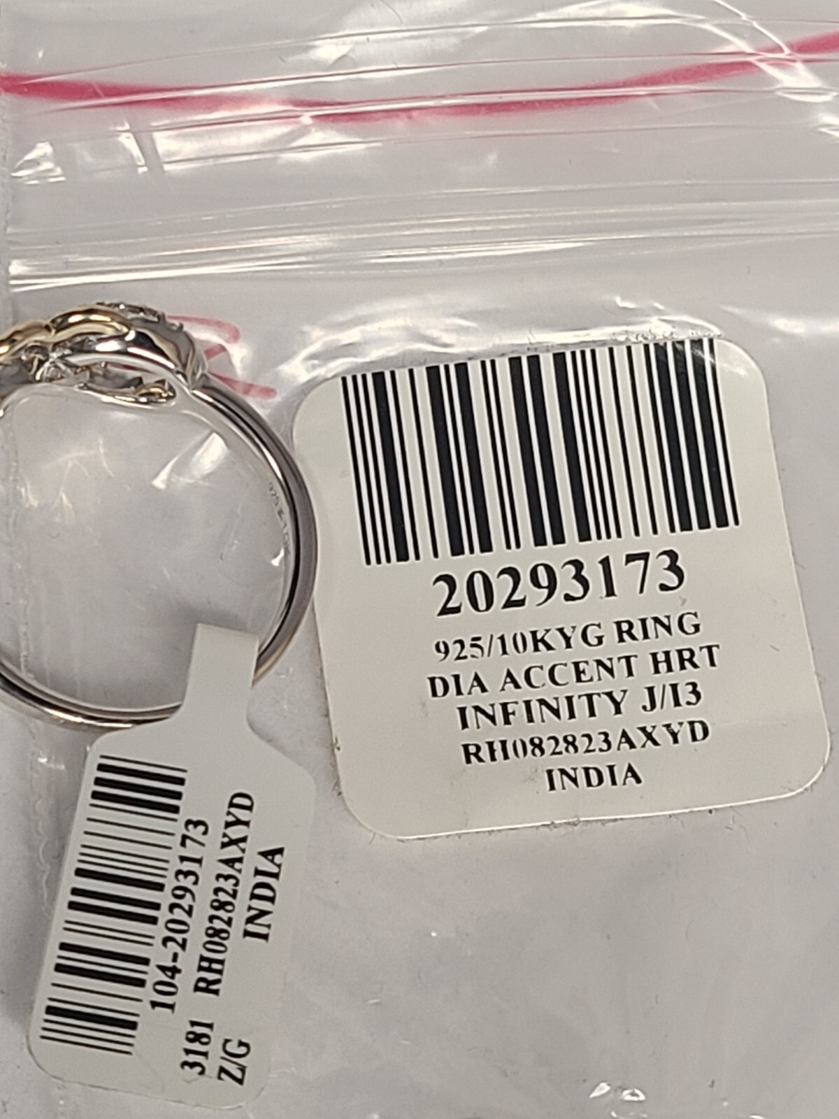 Diamond Accent Interlocking Infinity and Heart Ri… - image 3