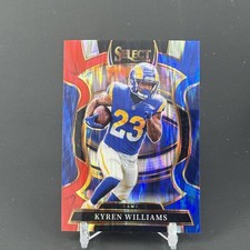 2025 Panini Select #19 Kyren Williams Red and Blue Prizm Shock