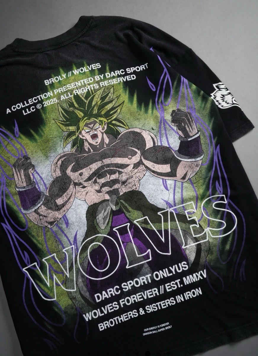 DARC SPORT X DRAGON BALL Z BROLY “FULL POWER” OVERSIZED TEE MEDIUM