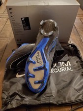Nike Zoom Mercurial Superfly 9 Elite FG US Size 13 Black/Chrome - Hyper Royal