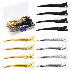 45pcs 3 Colors Duck Billed Hair Clips Kit 3.5 Inch Metal Alligator Curl Clips...
