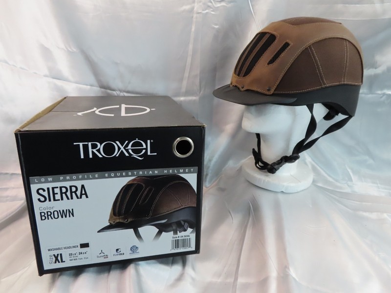 Brand New Troxel Low profile Equestrian Helmet, XL, Brown, Sierra Model