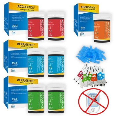 50PCS Test Strips for PM800 Meter 4-in-1 Ketone Hemoglobin Uric Acid Suger Test