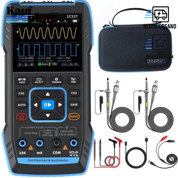 Digitaloskop 3-In-1 Multimeter Signalgenerator 50Mhz 250Ms/S FüR Elektronik-image