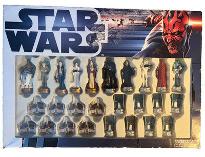 Star Wars 3D Chess Game Schachbrett Figuren Komplettset Sammlerstück