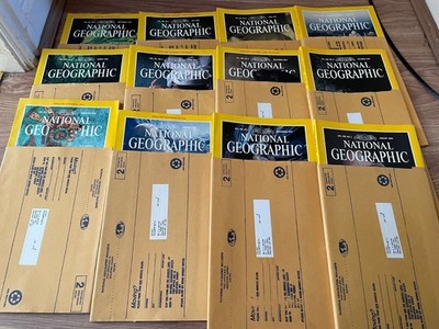 Complete Set of 12 x 1995 Vintage/Retro National Geographic Magazines (NEW)