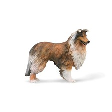 CollectA Rough Collie - Realistyczna ręcznie wykończona figurka psa, zabawki zwierzęce dla dzieci