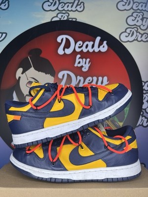 Size 8.5 -OFF WHITE Nike Dunk Low University Gold 2019