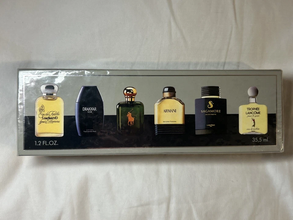 Mini colección de fragancias para hombre Sagamore, Trophee, Armani, Polo, Drakker, ETC Foto 2 de 4