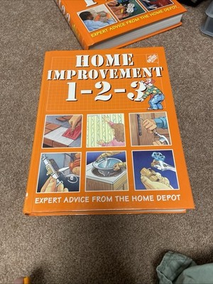 Home Depot Home Improvement 1-2-3 Hardcover How To Repair DIY Illustrations 1995