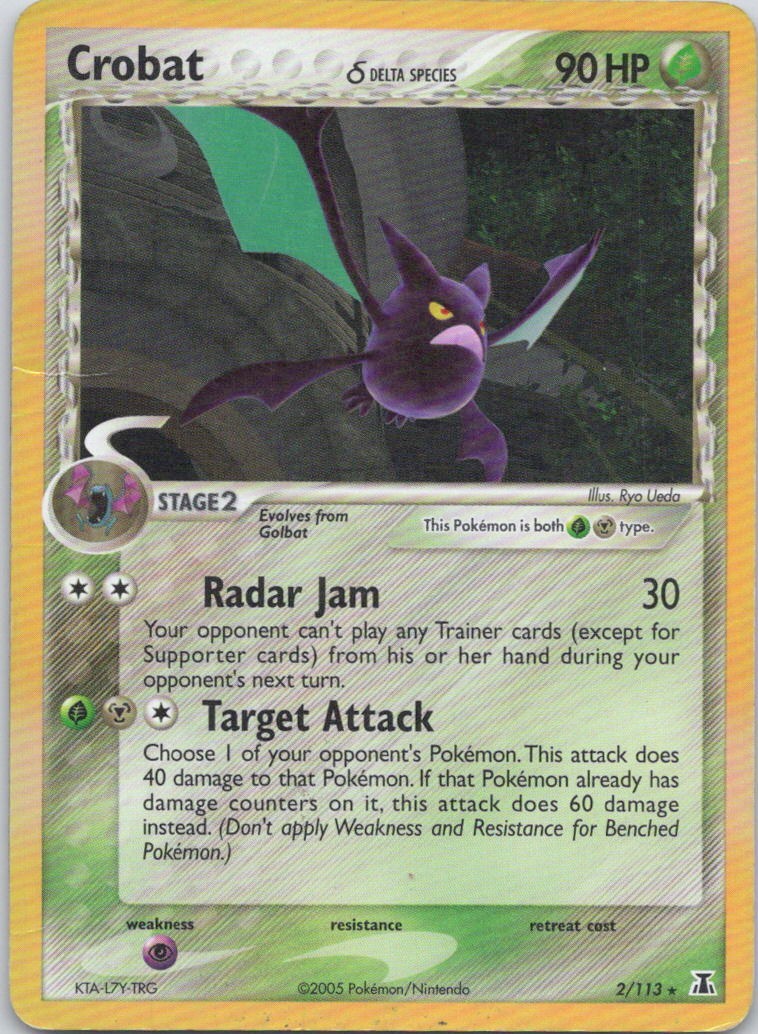 2005 Delta Species Crobat (Delta Species) Holo Rare #2/113