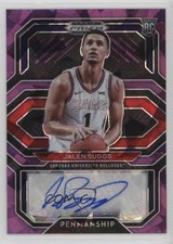 2021 Prizm Draft Picks College Penmanship Purple Ice 11/29 Jalen Suggs Auto 0ur2