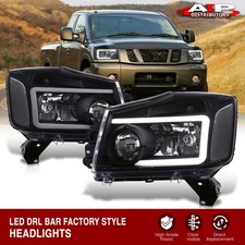 Black Driving Led Tube Head Lights Lamps For 2004-2015 Nissan Titan -07 Armada Black Driving Led Tube Head Lights Lamps For 2004-2015 Nissan Titan -07 Armada