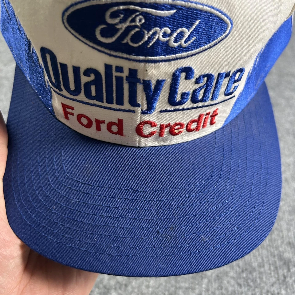 Винтажная мужская бело-синяя кепка Dale Jarrett с застежкой сзади NASCAR Racing Flames - Изображение 3 из 4