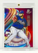 🔥LUIZ GOHARA 2018 BOWMAN PLATINUM RED REFRACTOR SSP 8/10 PARALLEL‼️