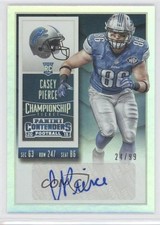 2015 Panini Contenders Rookie Championship Ticket 24/99 Casey Pierce Auto h3a