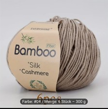 6 x Bamboo Silke Cashmere. Weiche,Atmungsaktive Wolle für Strick u. Häkelarbeit.