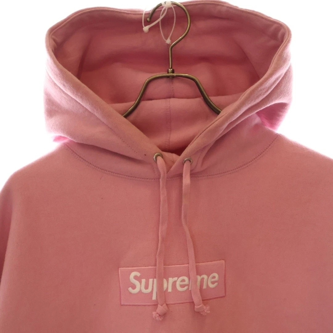 Felpa con cappuccio SUPREME 24AW box logo pullover rosa usata e5fe826b16bcf1