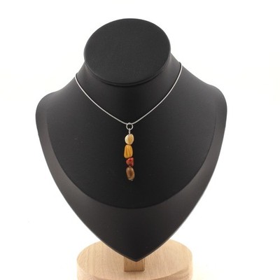 Halskette 4 Mookaite Perlen aus Australien Freiform 5mm-8mm. personna größe