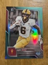 2025 Kanye Udoh Bowman University Chrome 1st Football Aqua Refractor /325 ASU