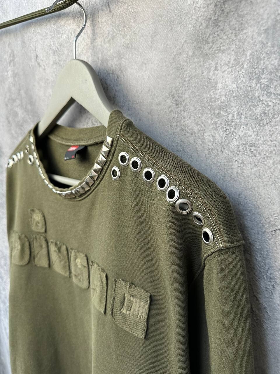 !RARE! Diesel Avant-Garde Vintage 90s Sweatshirt With Metal Women's Size XL image 6