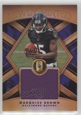 2019 Panini Gold Standard Newly Minted Memorabilia 34/199 Marquise Brown 2v5