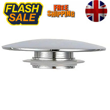 66mm Silver Chrome Basin/Waste Pop-Up Sink Plug/Cap Click/Clack Push/Button NEW