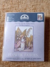 DMC FLOWER FAIRIES COUNTED CROSS STITCH KIT - LILY OF THE VALLEY FAIRY Started