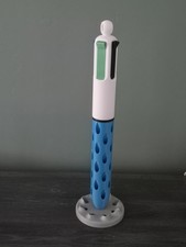 Porte Crayon Bic 4 Couleur autoportant en plastique bleu blanc gris