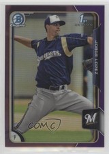 2015 Bowman Chrome Prospects Purple Refractor 23/250 Jorge Lopez #BCP39 qw7