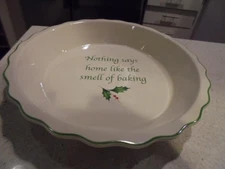 Lenox Holiday pie plate/pan baking dish near-mint condition low fast shipping