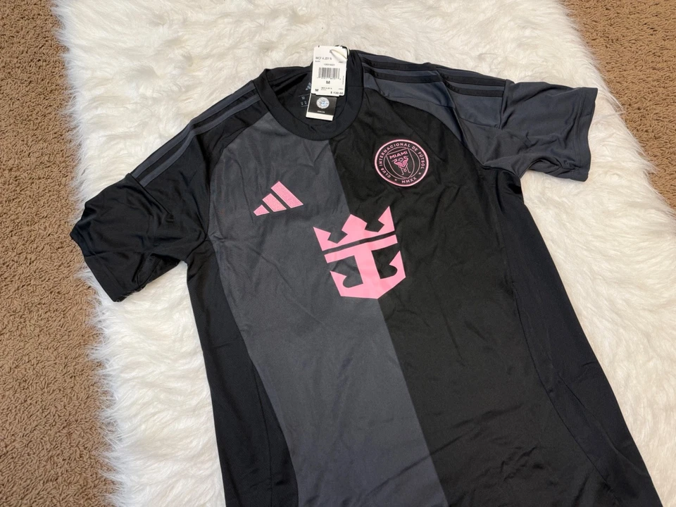 Camiseta de futebol Adidas Inter Miami FC 25/26 Messi preta masculina tamanho médio JI6821 - Imagem 3 de 4