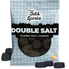 Gustaf's Dutch Licorice Double Salt Coins - 5.2oz Bag - 5.2 Ounce Pack of 1