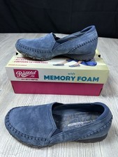 Skechers Bikers Alumni Women  s US 8W Navy Suede Slip-On Relaxed Fit Casual Shoe