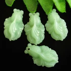 4Pcs 30x18x8mm Carved Manmade Cyan Jade Goldfish Pendant Bead