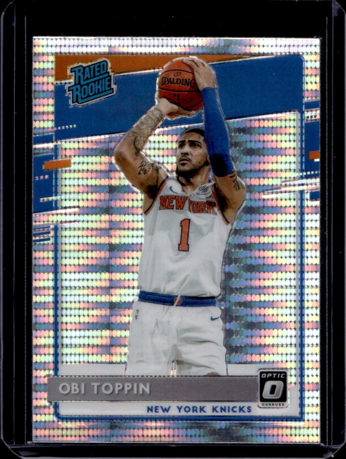 2020-21 Panini Donruss Optic Obi Toppin Silver Pulsar Rookie RC #158 Knicks