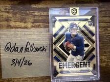 2025 Jaxson Dart Prizm Emergent Rookie Gold Vinyl 5/5 New York Giants RC