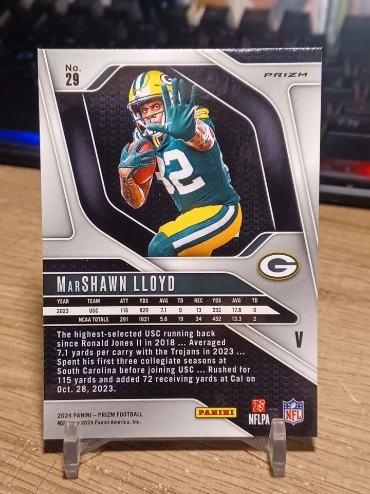 2024 Panini Prizm Marshawn Lloyd RC Variation Refractor #29 Greenbay - Image 2 of 2