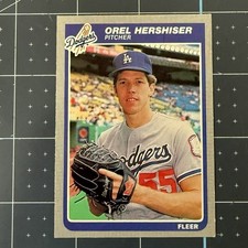 1985 Fleer Orel Hershiser #371 (RC) Rookie Baseball Card LA Los Angeles Dodgers. rookie card picture