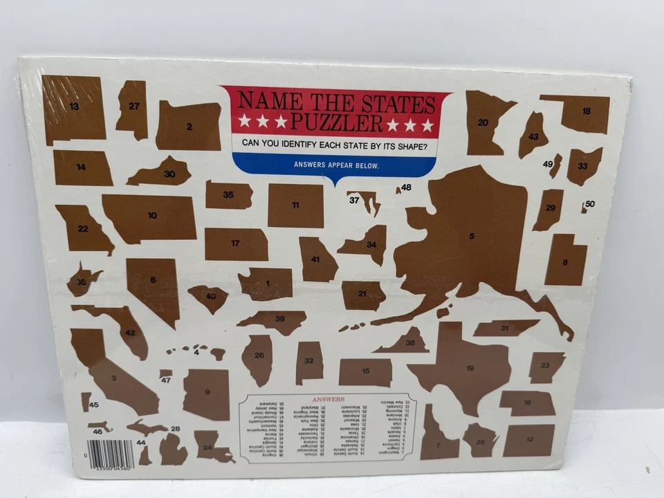 Rompecabezas bandeja marco mapa mapa dorado 1968 de colección 4560-32 sellado Foto 4 de 4